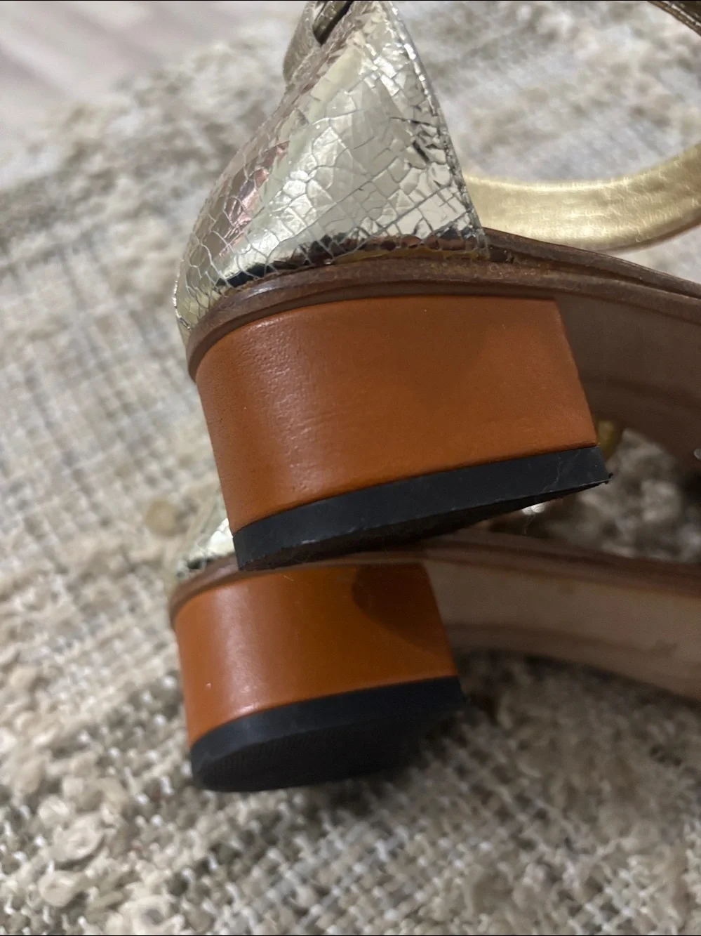 Cenedella Ankle-Strap Leather Sandals‎ Size 5.5